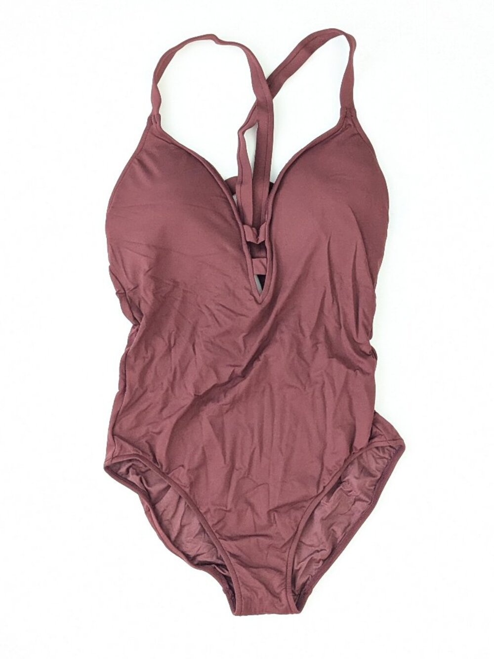 Seafolly Active Long Fit Maillot One Piece Swimsuit Plum Women's 12 (AUS 16)